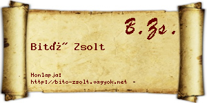 Bitó Zsolt névjegykártya